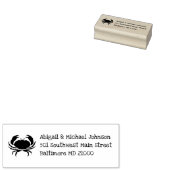 Küstenkrabbe + Name Anschrift Briefmarke Gummistempel (Stempel)