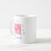 Küstenkrabbe Rosa Dose Glas Kaffeetasse (Vorderseite Links)
