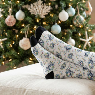 Küstenkrabbe Weihnachtslichter Socken