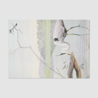 Küstenkraut, Kaisergranat und Sandpiper, Aquarell Seidenpapier