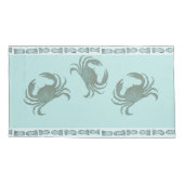 Küstenkrebse mit Bohemischen Fischgrenzen Kissenbezug (Rückseite-Links)