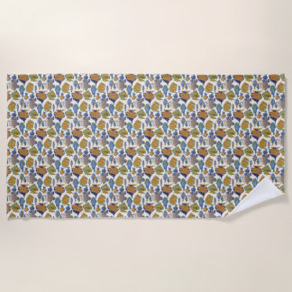 Küstenkrebse und Muschel Beach Blanket Strandtuch