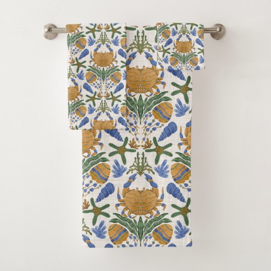 Küstenkrebse und Muschel Handtuchhandtuch Set (Insitu)