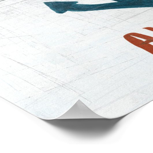 Küstenkunst | Anker weg Poster (Ecke)