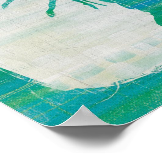 Küstenkunst | Aqua Humster Poster (Ecke)