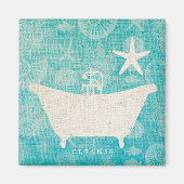 Küstenkunst | Bathtub gerundet Magnet (Vorne)