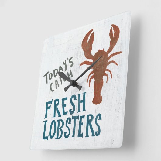 Küstenkunst | Frischgeburten Quadratische Wanduhr (Winkel)