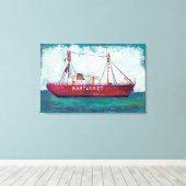 Küstenkunst | Nantucket Lightship Leinwanddruck (Insitu (Holzboden))