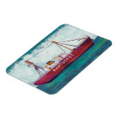 Küstenkunst | Nantucket Lightship Magnet (Linke Seite)
