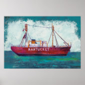 Küstenkunst | Nantucket Lightship Poster (Vorne)