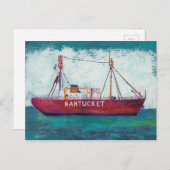 Küstenkunst | Nantucket Lightship Postkarte (Vorne/Hinten)