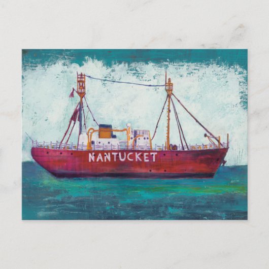 Küstenkunst | Nantucket Lightship Postkarte (Vorderseite)