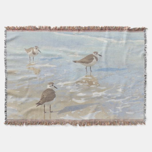 Küstenkunst Strandläufer am Strand Decke (Vorderseite)