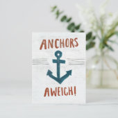 Küstenkunst | verankert weg postkarte (Stehend Vorderseite)