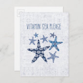 Küstenkunst | Vitamin Sea Bitte Postkarte (Vorne/Hinten)