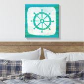 Küstenkunst | Wasserlenkrad Leinwanddruck (Insitu (Schlafzimmer))