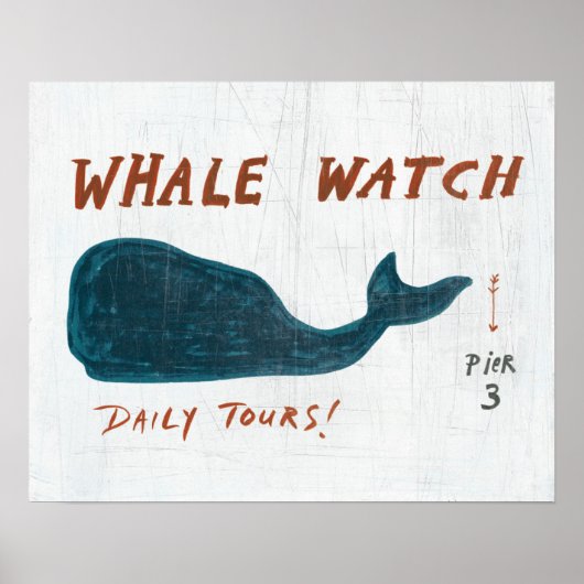 Küstenkunst | Whale Watch Poster (Vorne)