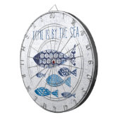 Küstenkunst | Zuhause liegt direkt am Meer Dartscheibe (Vorderseite rechts)