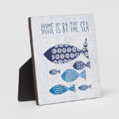 Küstenkunst | Zuhause liegt direkt am Meer Fotoplatte (Vorderseite)