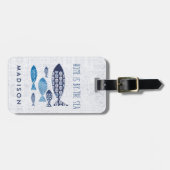 Küstenkunst | Zuhause liegt direkt am Meer Gepäckanhänger (Vorderseite horizontal)