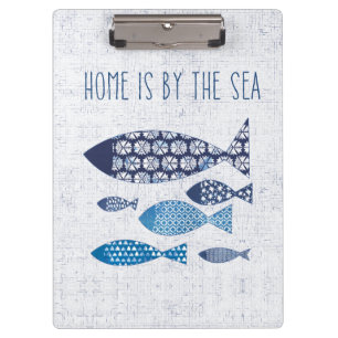 Küstenkunst Zuhause liegt direkt am Meer Klemmbrett