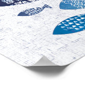 Küstenkunst | Zuhause liegt direkt am Meer Poster (Ecke)