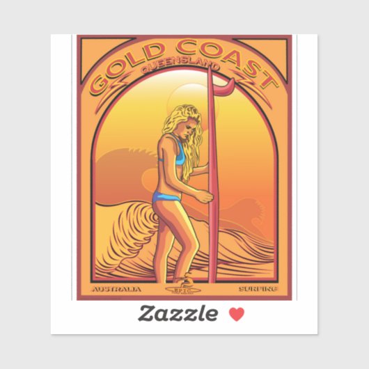 KÜSTENKÜSTENQUEENSLAND AUSTRALIEN AUFKLEBER (Blatt)