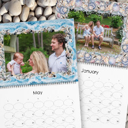 Küstenlandschaft gerahmter 12-Monate-Familienkalen Kalender
