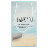 Küstenlandschaft mit einem Fischerboot-Business Kleine Geschenktüte (Rückseite)