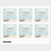 Küstenlandschaft mit einem Fischerboot-Business Quadratischer Aufkleber (Blatt)