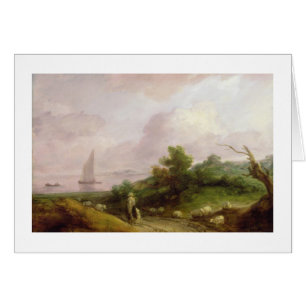 Küstenlandschaft mit einem Schäfer und seiner