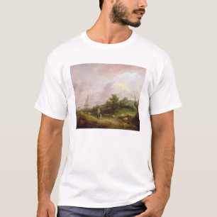 Küstenlandschaft mit einem Schäfer und seiner T-Shirt