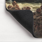 Küstenlandschaft mit Schiffen am Horizont Mousepad (Ecke)