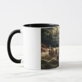 Küstenlandschaft mit Schiffen am Horizont Tasse (Links)