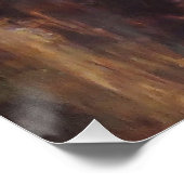 Küstenlandschaft mit verwittertem Holz. Poster (Ecke)