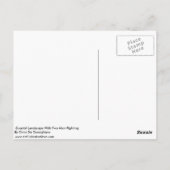 Küstenlandschaft mit zwei Männern kämpfen Postkarte (Rückseite)