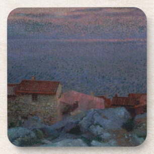 Küstenlandschaft (Öl auf Leinwand) Getränkeuntersetzer