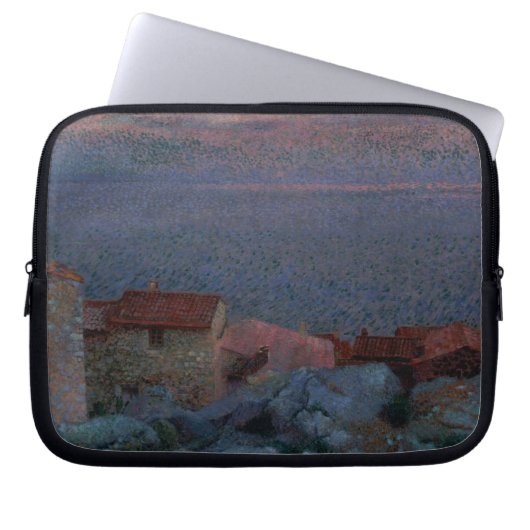 Küstenlandschaft (Öl auf Leinwand) Laptopschutzhülle (Vorderseite)