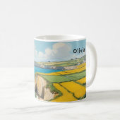Küstenlandschaft Ozeanstrand Personalisiert Kaffeetasse (VorderseiteRechts)