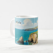 Küstenlandschaft Ozeanstrand Personalisiert Kaffeetasse (Vorderseite Links)