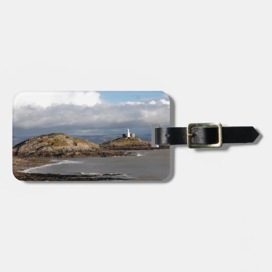 Küstenlandschaft und Leuchtturm Gepäckanhänger (Vorderseite horizontal)