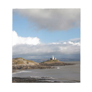 Küstenlandschaft und Leuchtturm Notizblock