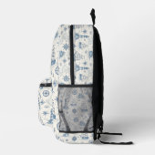 Küstenleben Ozeane Blau Bedruckter Rucksack (Rechts)
