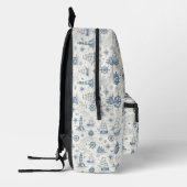 Küstenleben Ozeane Blau Bedruckter Rucksack (Links)