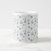 Küstenleben Ozeane Blau Jumbo-Tasse (Vorderseite)
