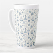 Küstenleben Ozeane Blau Milchtasse (Linke Ecke)