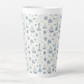 Küstenleben Ozeane Blau Milchtasse (Vorderseite)