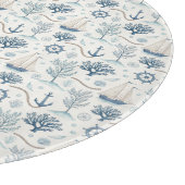Küstenleben Ozeane Blau Schneidebrett (Ecke)