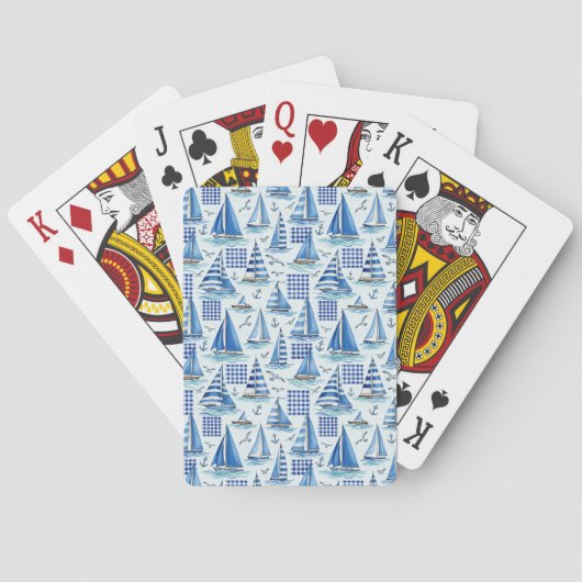 Küstenleben Ozeane Blau Spielkarten (Rückseite)