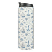 Küstenleben Ozeane Blau Thermosbecher (Nach rechts gedreht)
